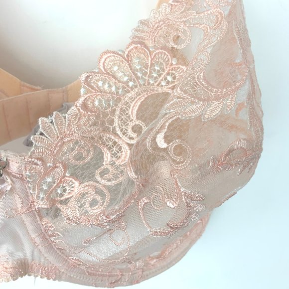 Lise Charmel Rose Lace Unpadded 3-Part Full Figure Bra 32G NWT - Picture 2 of 15